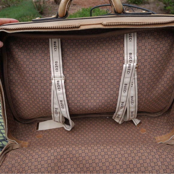 Gucci Vintage 1980s tan beige travel bag - Picture 2 of 16